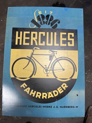 Hercules fahrrad blechschild - hercules,